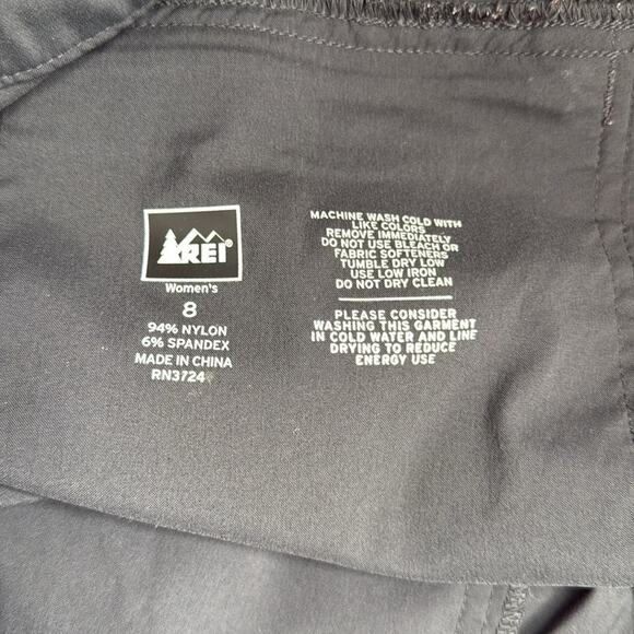 REI Sahara Roll-Up Pants in Black W1668 Sz 8 - Picture 9 of 9